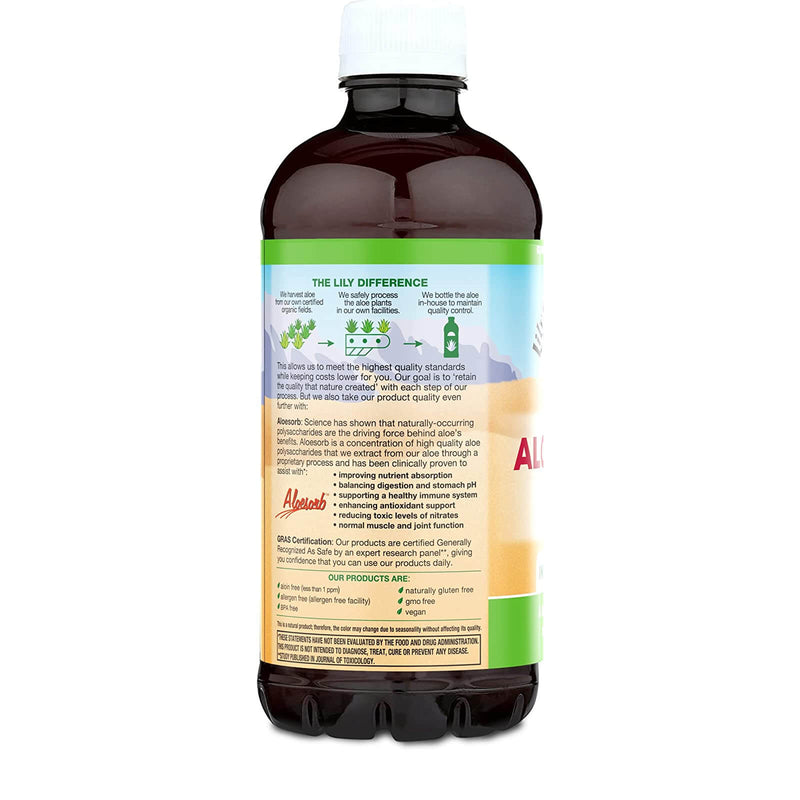 CLEARANCE! Lily of the Desert Organic Aloe Vera Juice Inner Fillet 32 fl oz, BEST BY 02/2026 - DailyVita