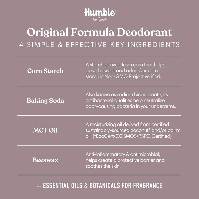 Humble Brands Original Formula Solid Deodorant - Patchouli and Copal - Aluminum-Free 2.5 oz (Copy) - DailyVita