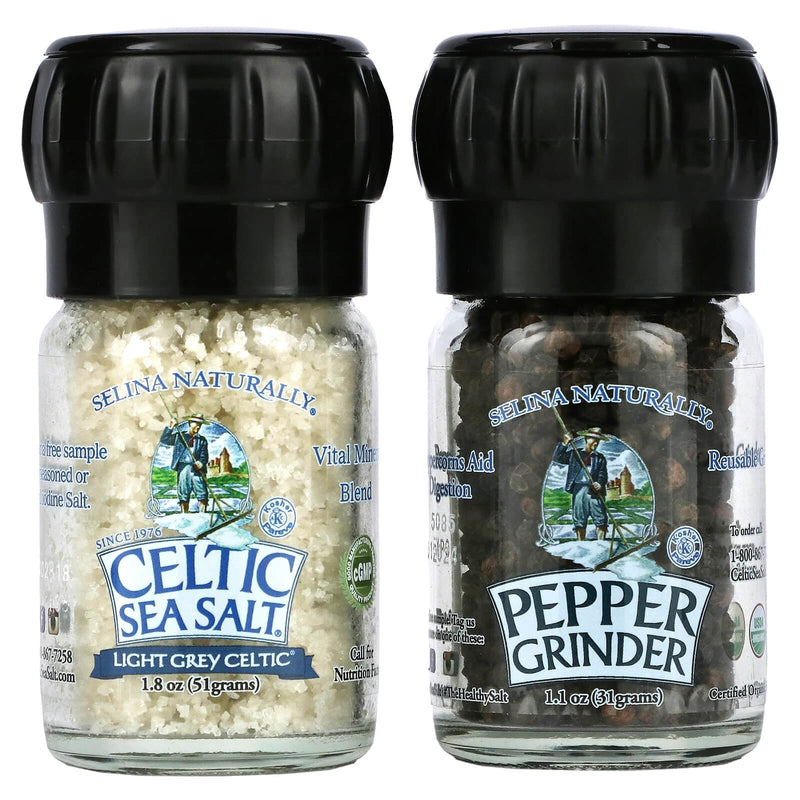 Celtic Celtic Sea Salt Mini Salt & Peppercorn Grinder Sets - DailyVita