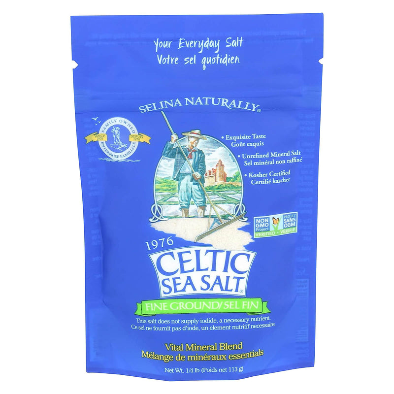 Celtic Sea Salt Fine Ground ¼ lb resealable Bag - DailyVita