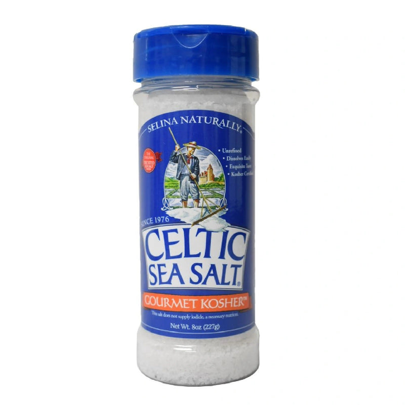 Celtic Gourmet Kosher Celtic Sea Salt Shaker Jar 8 oz - DailyVita