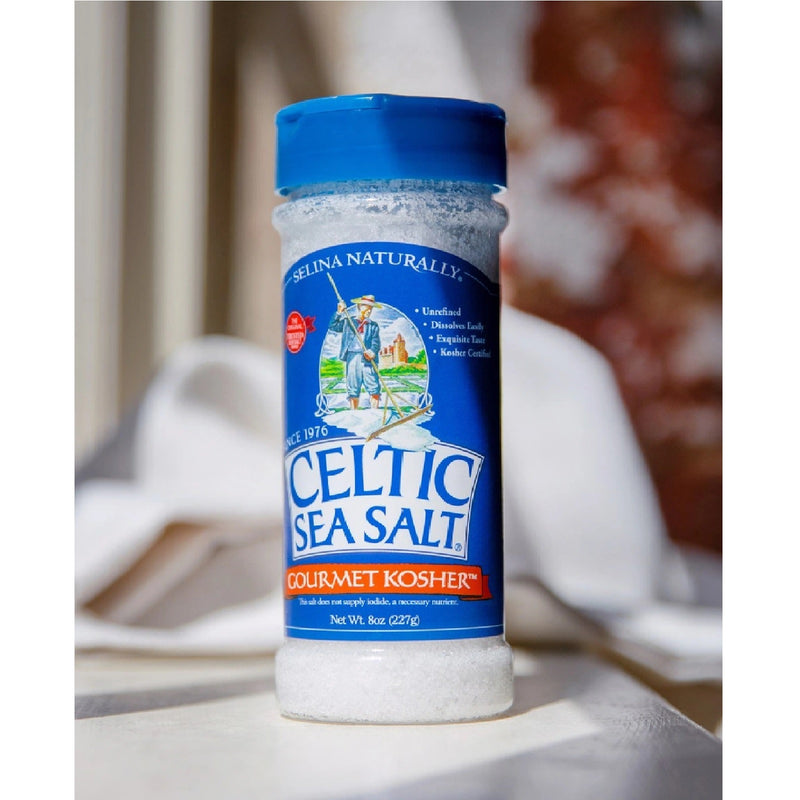 Celtic Gourmet Kosher Celtic Sea Salt Shaker Jar 8 oz - DailyVita