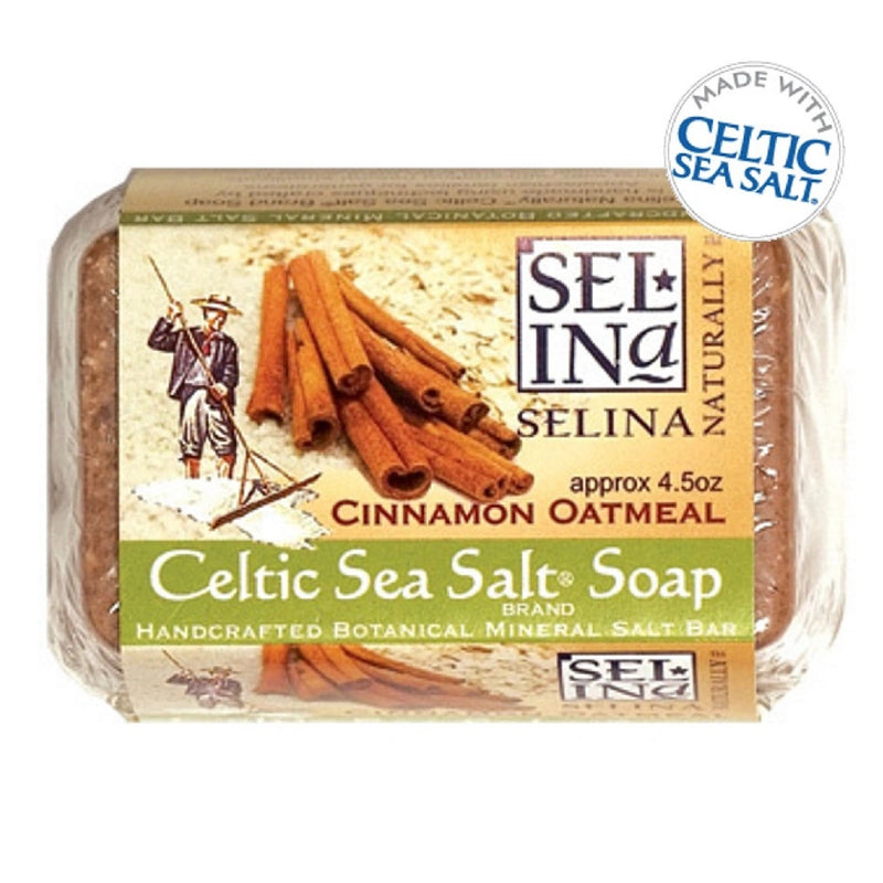 Celtic Sea Salt Handcrafted Mineral Bar Soap - Cinnamon Oatmeal - 4.5 Oz - DailyVita
