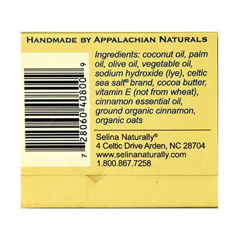 Celtic Sea Salt Handcrafted Mineral Bar Soap - Cinnamon Oatmeal - 4.5 Oz - DailyVita