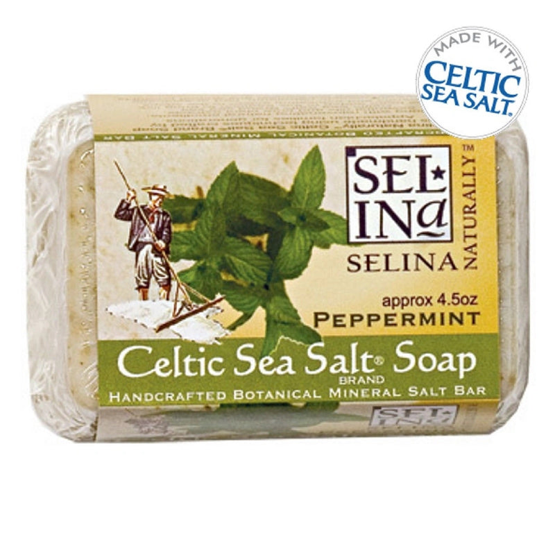 Celtic Sea Salt Handcrafted Mineral Bar Soap - Peppermint - 4.5 oz - DailyVita