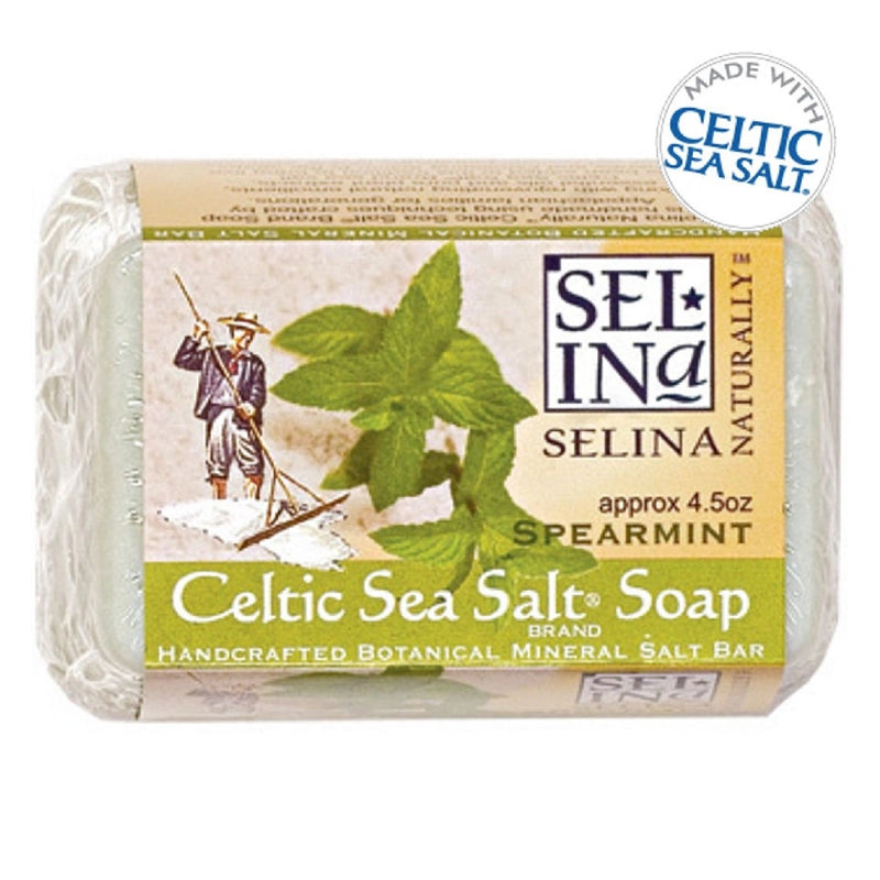 Celtic Sea Salt Handcrafted Mineral Bar Soap - Spearmint - 4.5 oz - DailyVita
