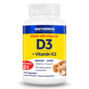 Enzymedica Organic Vitamin D3+K2 60 Capsules - DailyVita