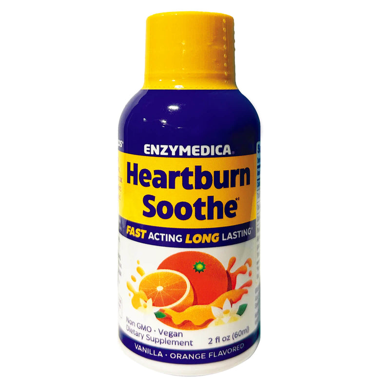 Enzymedica Heartburn Soothe Shots, Vanilla-Orange Flavored - 6 Pack (2 fl. oz / 60 ml each) - DailyVita