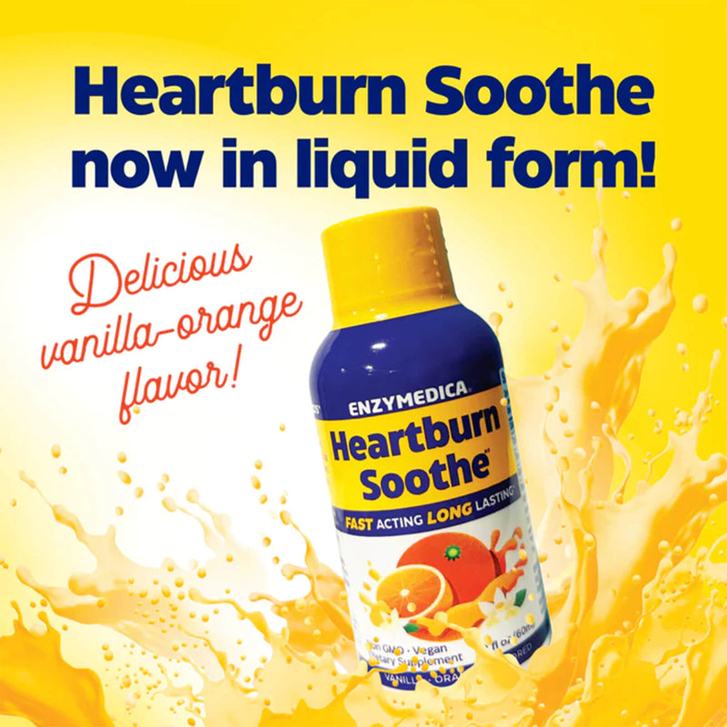 Enzymedica Heartburn Soothe Shots, Vanilla-Orange Flavored - 6 Pack (2 fl. oz / 60 ml each) - DailyVita