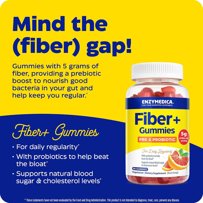 Enzymedica Fiber+ Gummies - 90 count