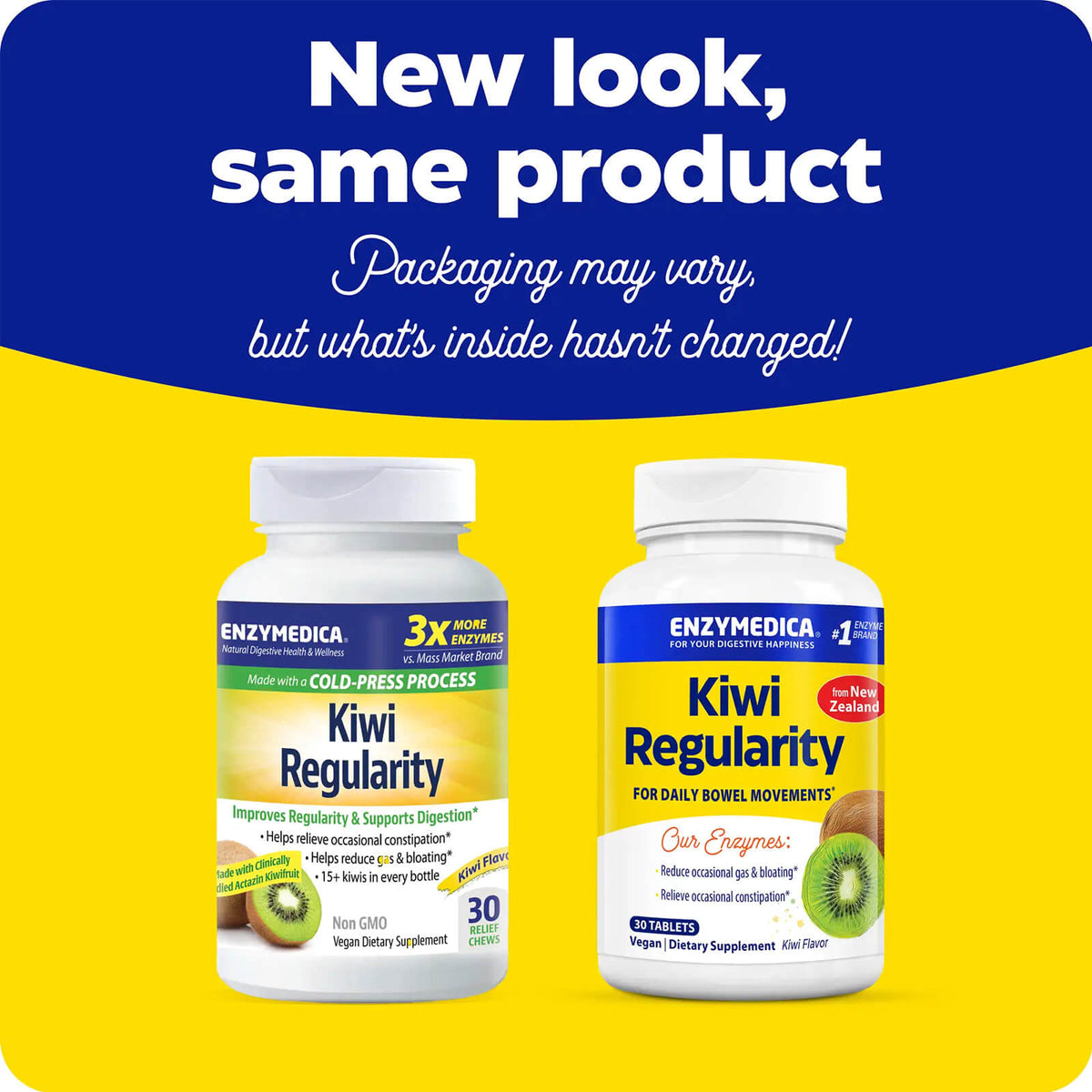 Enzymedica Kiwi Regularity 30 Chewable Tablets | DailyVita