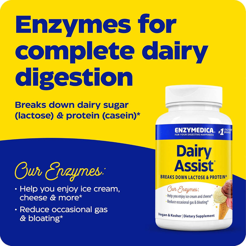 Enzymedica DairyAssist 30 Capsules