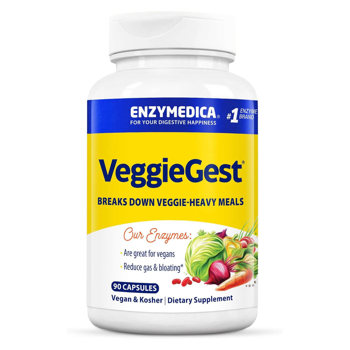 Enzymedica VeggieGest 90 Capsules | DailyVita