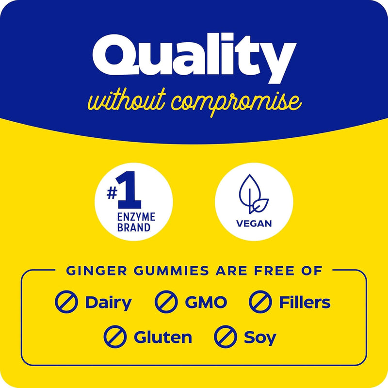 Enzymedica Ginger & vitamin B6 Gummies 60 Gummies