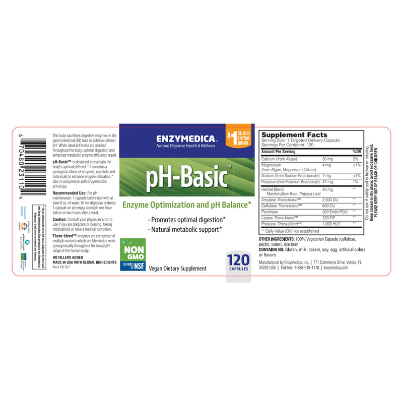 CLEARANCE! Enzymedica pH-Basic 120 Capsules, BEST BY 08/2024 - DailyVita