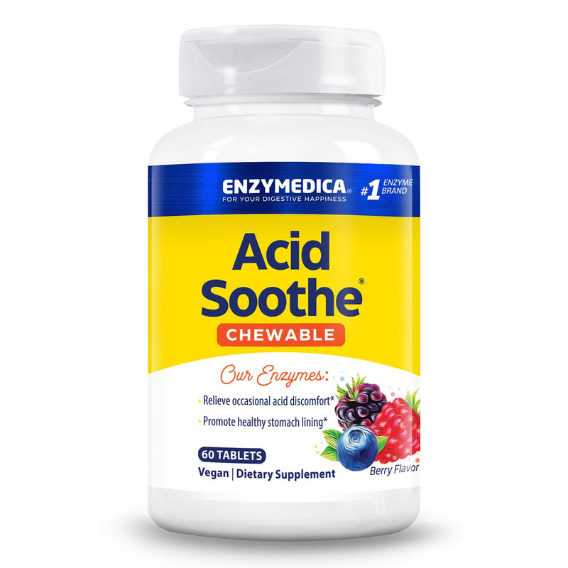 Enzymedica Acid Soothe Chewable Berry 60 Capsules - DailyVita