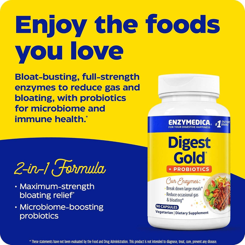 CLEARANCE! Enzymedica Digest Gold + Probiotics 90 Capsules, BEST BY 08/2024 - DailyVita