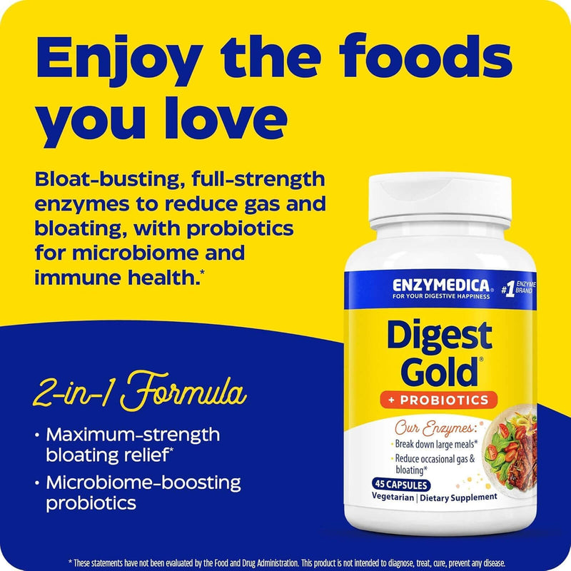 Enzymedica Digest Gold + Probiotics 45 Capsules