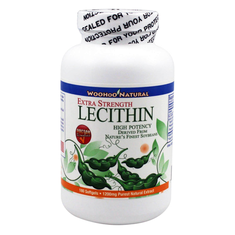 CLEARANCE! WooHoo Natural Extra Strength Lecithin 180 Softgels 3 Months Supply, BEST BY 01/2024 - DailyVita