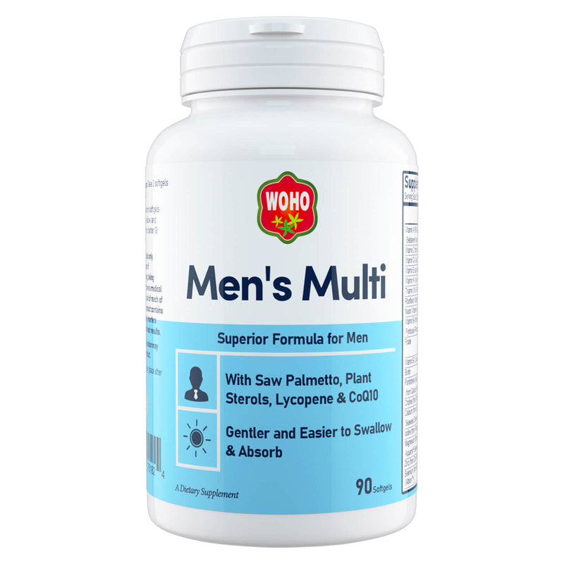 CLEARANCE! WOHO Men's Multiple Vitamin 90 Softgels, BEST BY 04/2024 - DailyVita