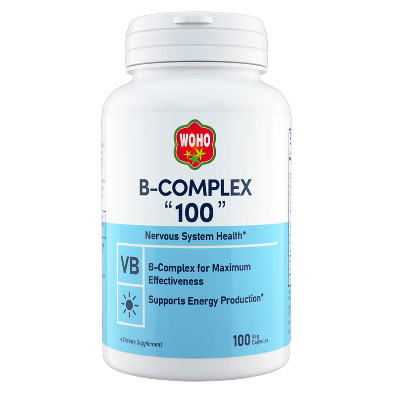 Woohoo Natural Vitamin B-100 100 Veg Capsules - DailyVita