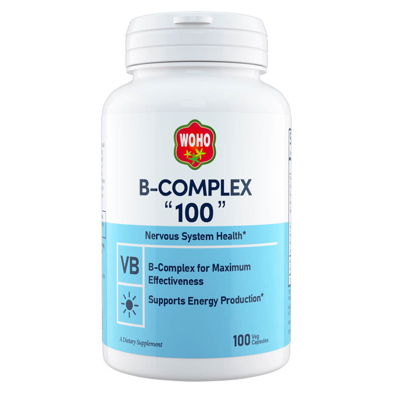 CLEARANCE! Woohoo Natural Vitamin B-100 100 Veg Capsules, BEST BY 12/2024