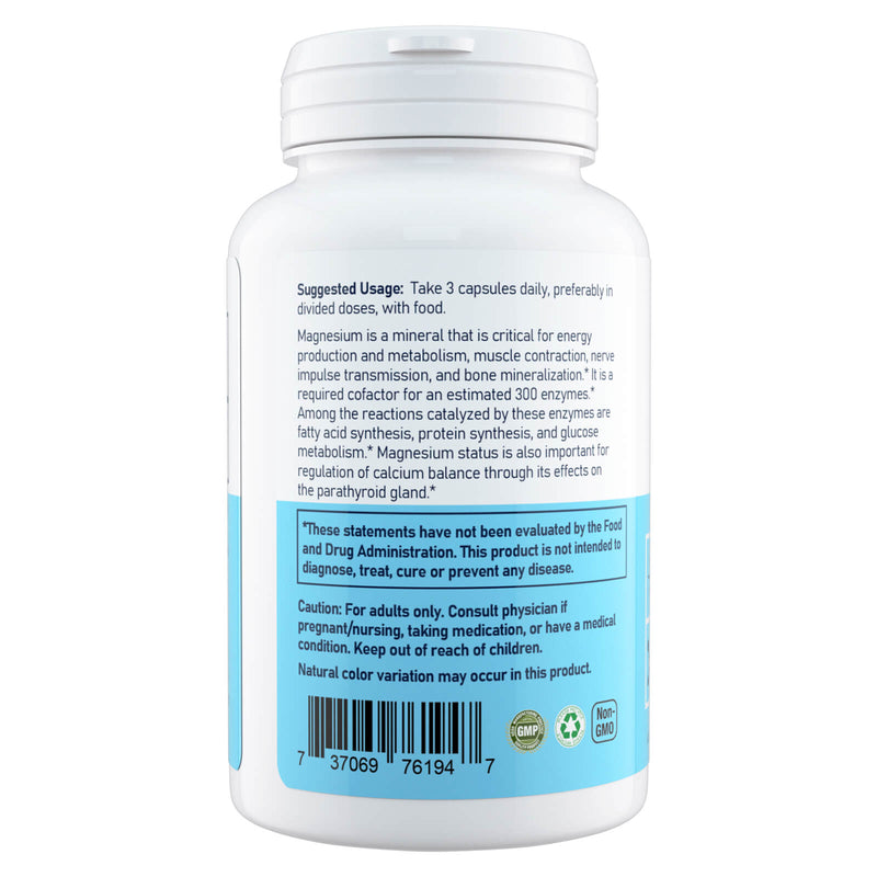 Woohoo Natural Magnesium Citrate 120 Veg Capsules - DailyVita