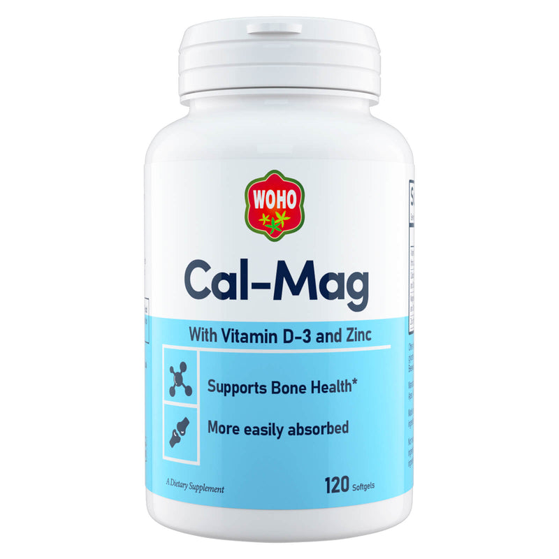 Woohoo Natural CAL-MAG+D+Zinc 120 Softgels - DailyVita