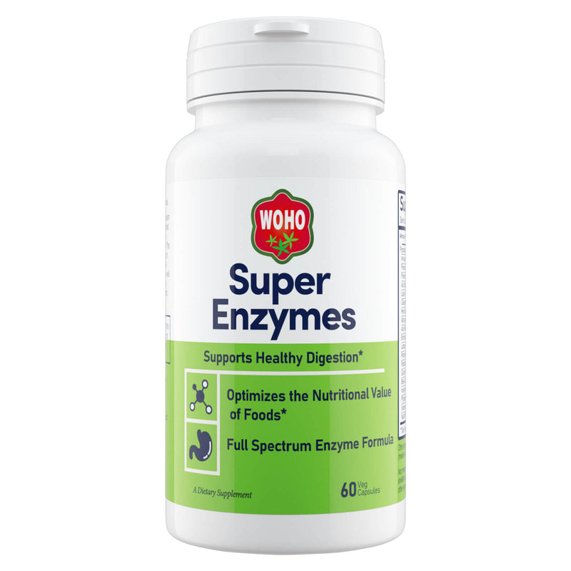 CLEARANCE! Woohoo Natural Super Enzymes 60 Veg Capsules, BEST BY 04/2025