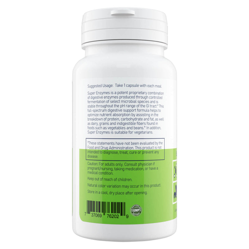 CLEARANCE! Woohoo Natural Super Enzymes 60 Veg Capsules, BEST BY 04/2025