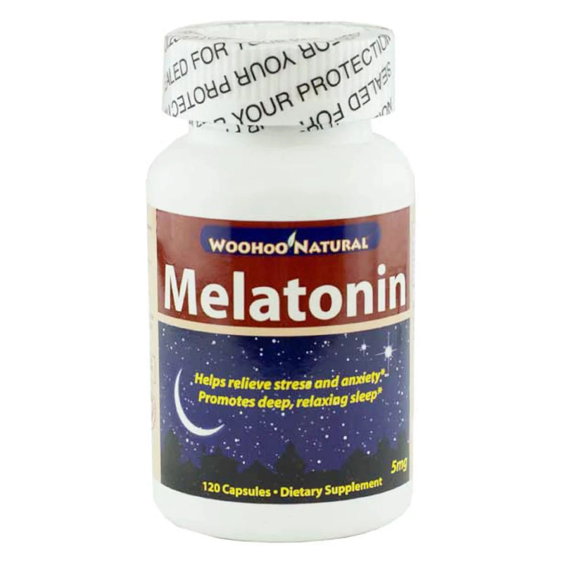 CLEARANCE! WooHoo Natural Melatonin 5 mg 120 Capsules, BEST BY 07/2024 - DailyVita