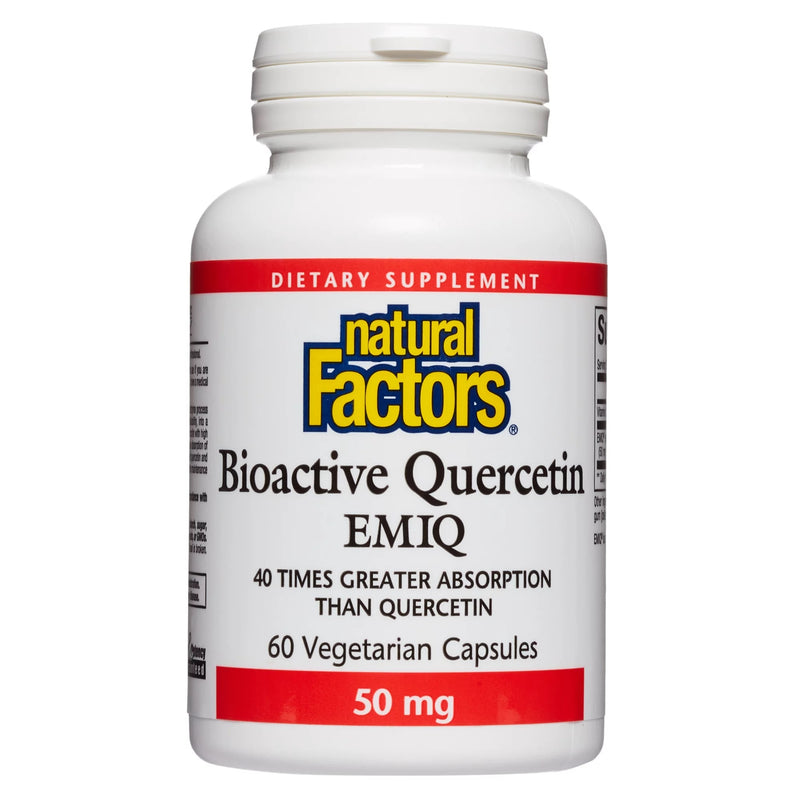 Natural Factors, Bioactive Quercetin EMIQ, for Healthy Inflammatory Responses and Sinuses, 60 Capsules - DailyVita