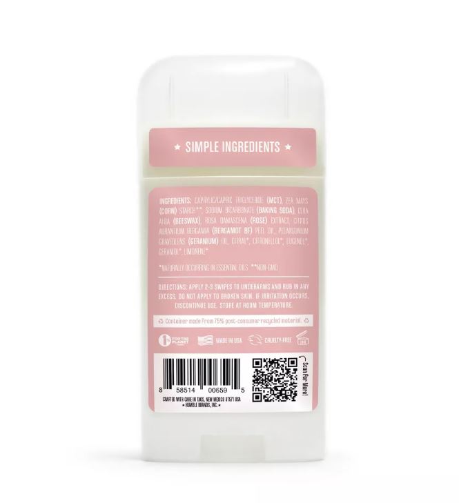 Humble Brands Original Formula Solid Deodorant - Moroccan Rose - Aluminum-Free 2.5 oz - DailyVita