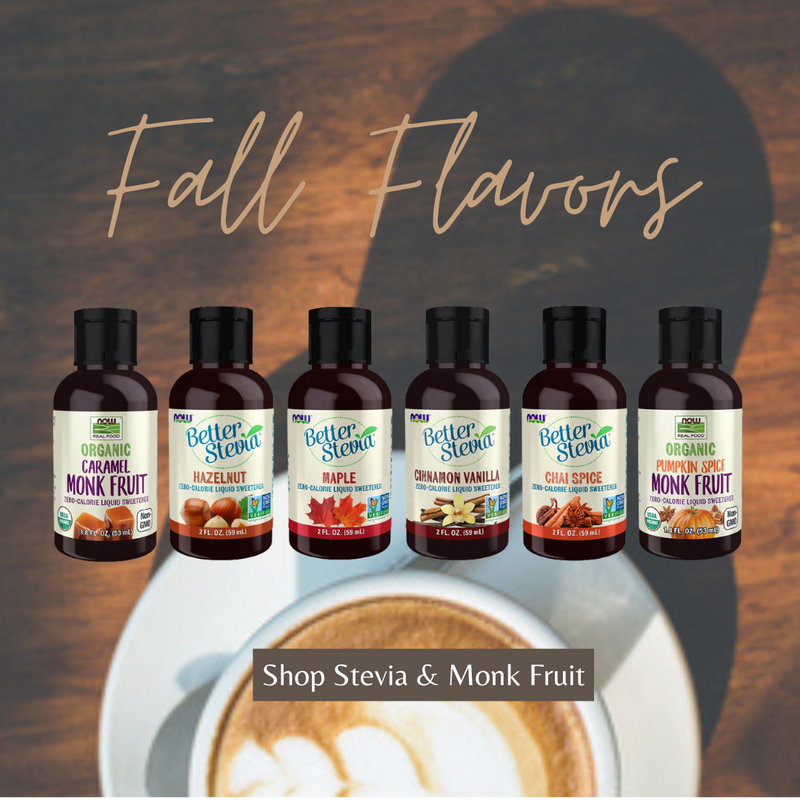 Monk fruit and Stevia Sweeteners in fall flavors