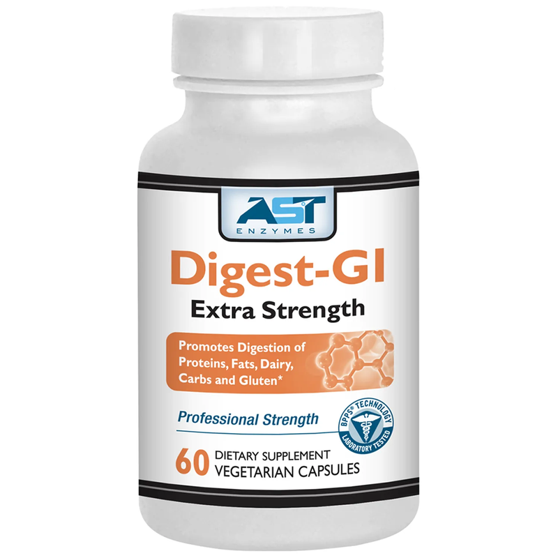 CLEARANCE! AST Digest-GI Extra Strength 60 Vegetarian Capsules, BEST BY 12/2024