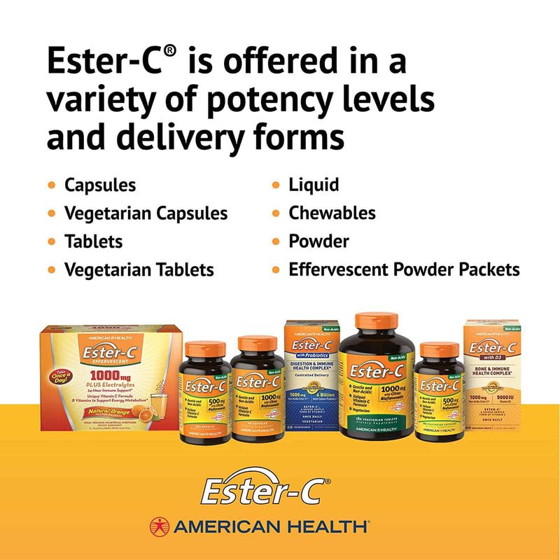 American Health Ester-C® 500 mg with Citrus Bioflavonoids - 120 Capsules