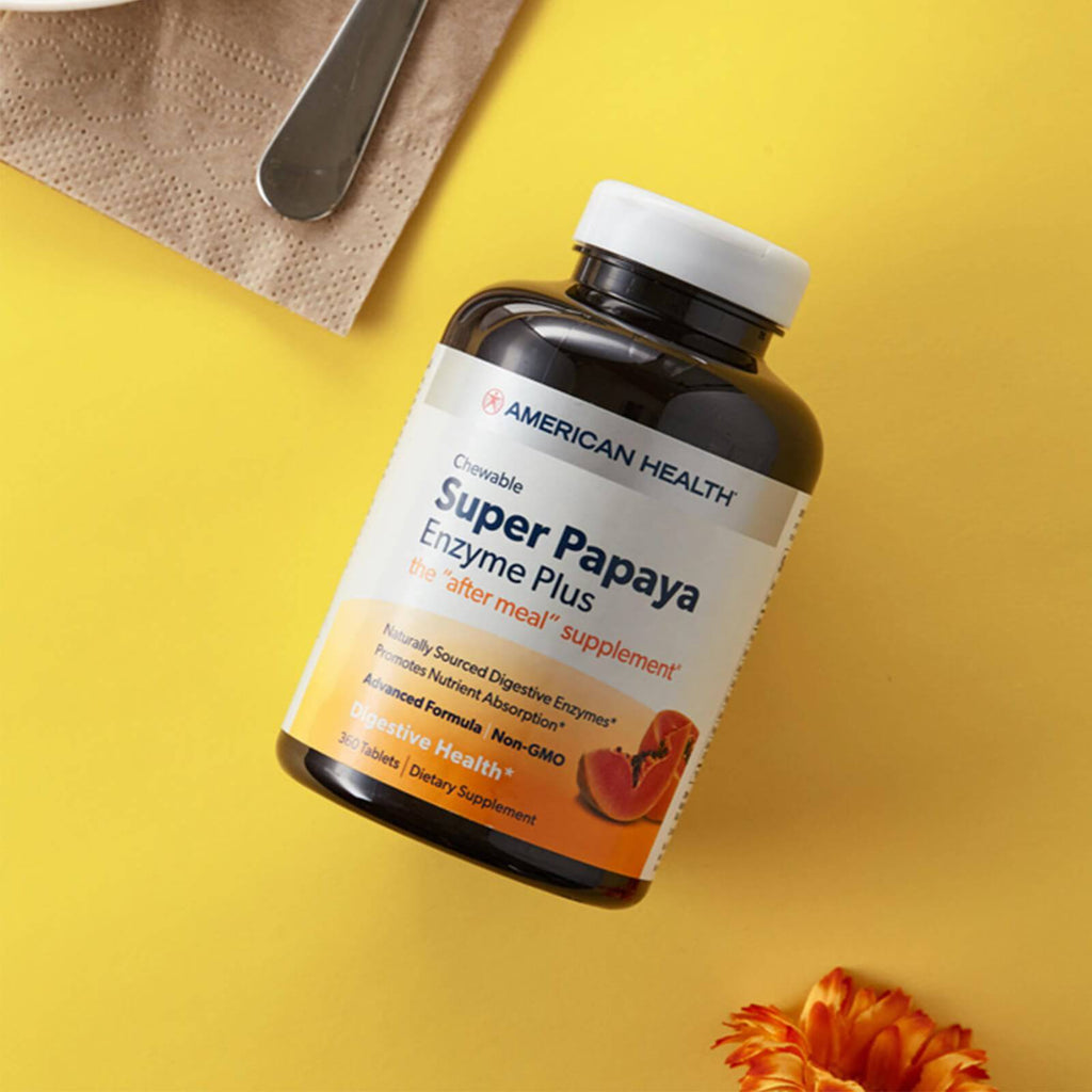 American Health Super Papaya Enzyme Plus - 360 Chewable Tablets - DailyVita