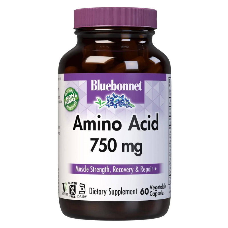 Bluebonnet Aminoácido 750 mg 60 cápsulas vegetales