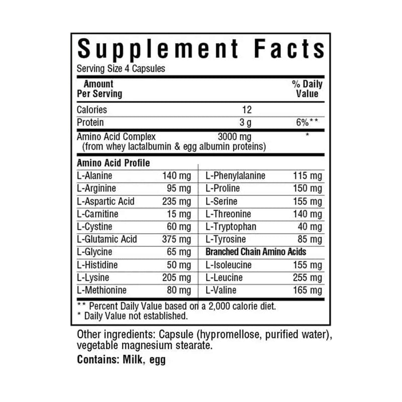 Bluebonnet Aminoácido 750 mg 60 cápsulas vegetales