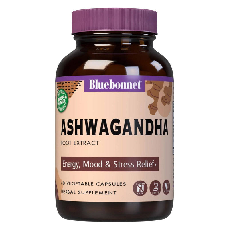 Bluebonnet Ashwagandha Root Extract 60 Veg Capsules