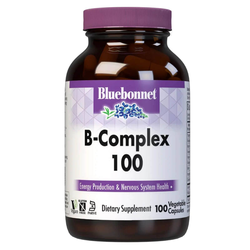 Blue Bonnet B-Complex 100, 100 Cápsulas Vegetais