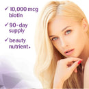 Bluebonnet Beautiful Ally Biotin 10000 mcg 90 Veg Capsules