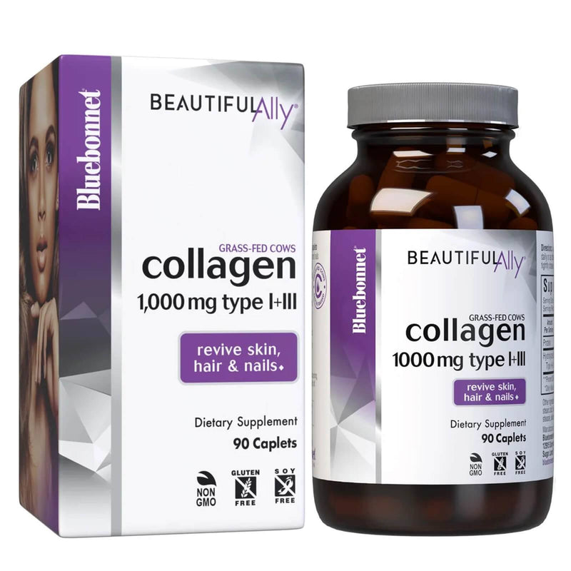 Bluebonnet Beautiful Ally Collagen 1000 mg Type I + III 90 Caplets