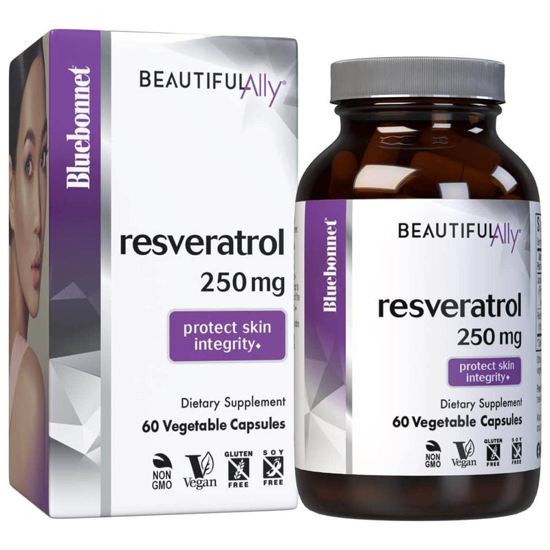 Bluebonnet Beautiful Ally Resveratrol 250 mg 60 Veg Capsules