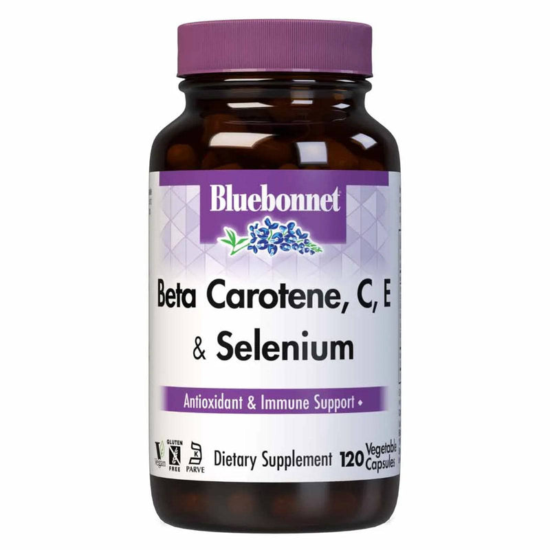 Bluebonnet Beta Carotene C E & Selenium 120 Veg Capsules