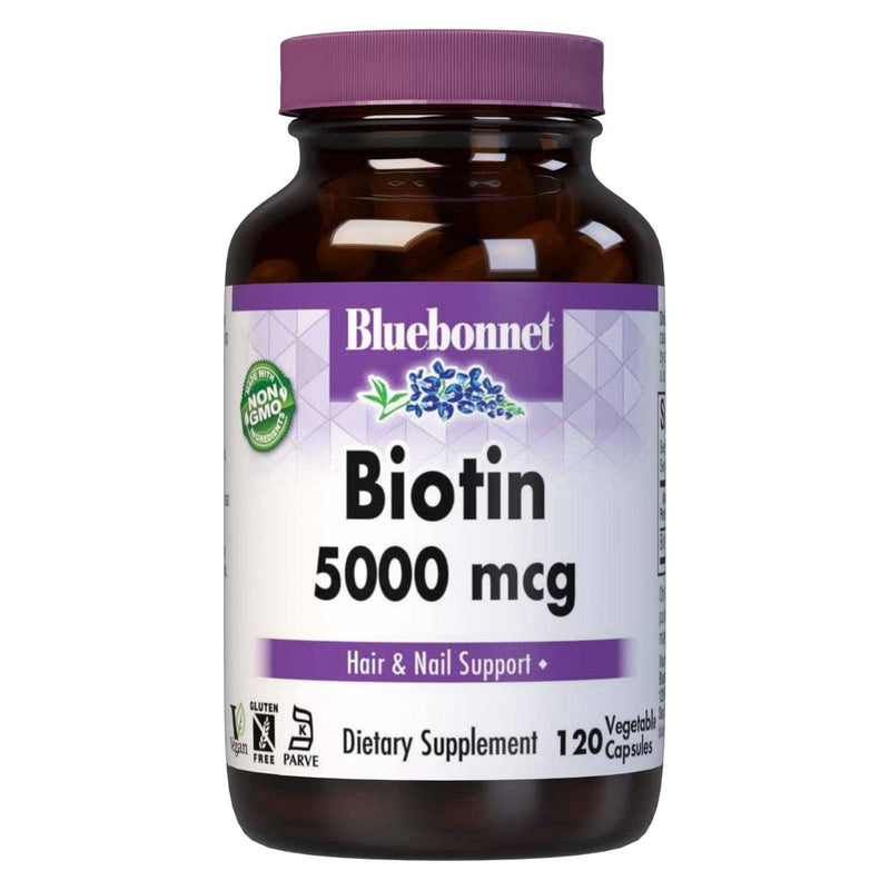 Bluebonnet Biotin 5000 mcg 120 Veg Capsules