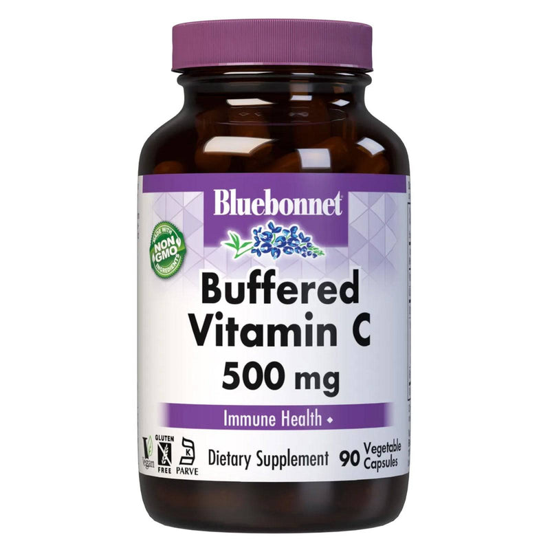 Bluebonnet Buffered Vitamin C-500 mg 90 Veg Capsules