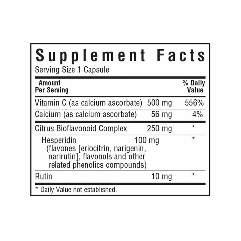 Bluebonnet Buffered Vitamin C-500 mg 90 Veg Capsules