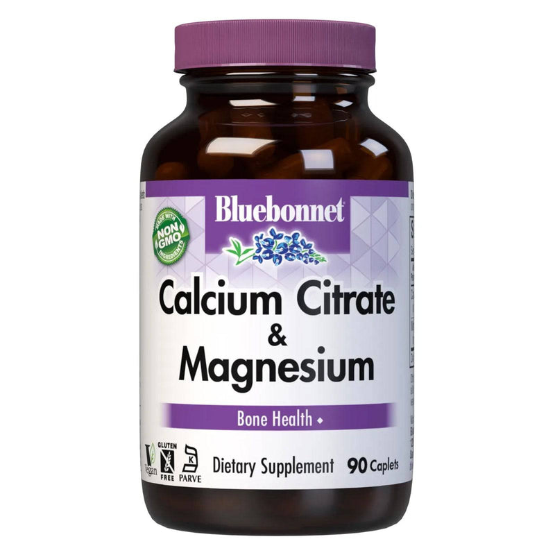 Bluebonnet Calcium Citrate & Magnesium 90 Caplets