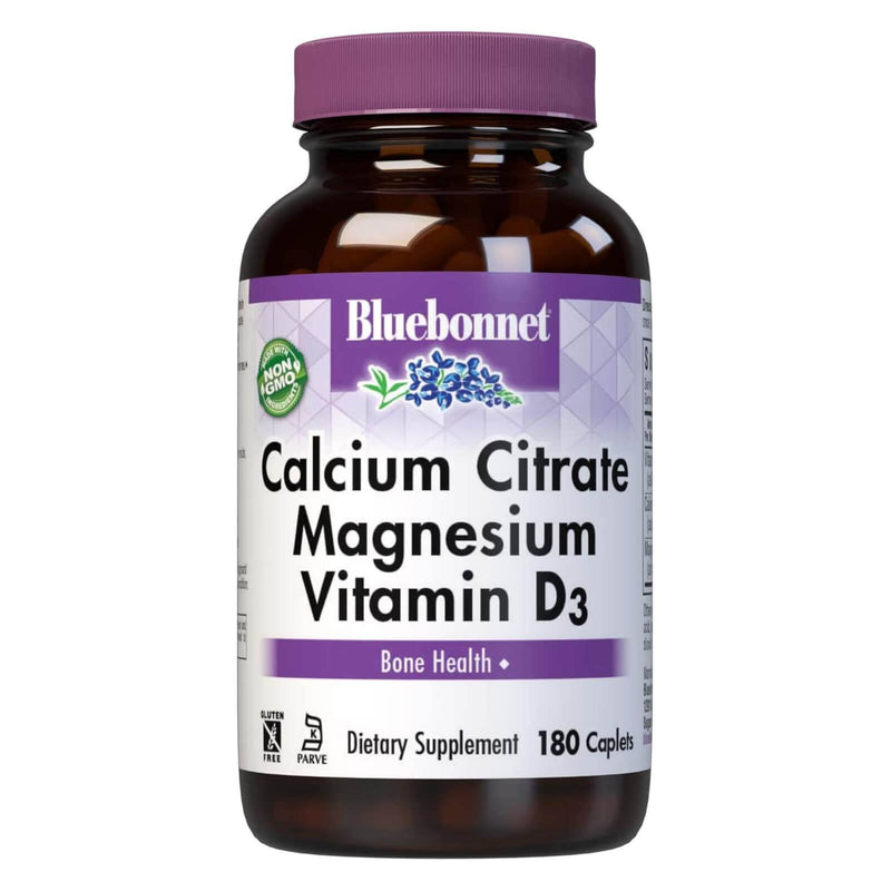 Bluebonnet Citrato de Cálcio Magnésio Plus Vitamina D3 180 Cápsulas